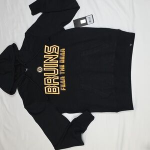 NHL Bruins Black and Gold Hoodie Sweater